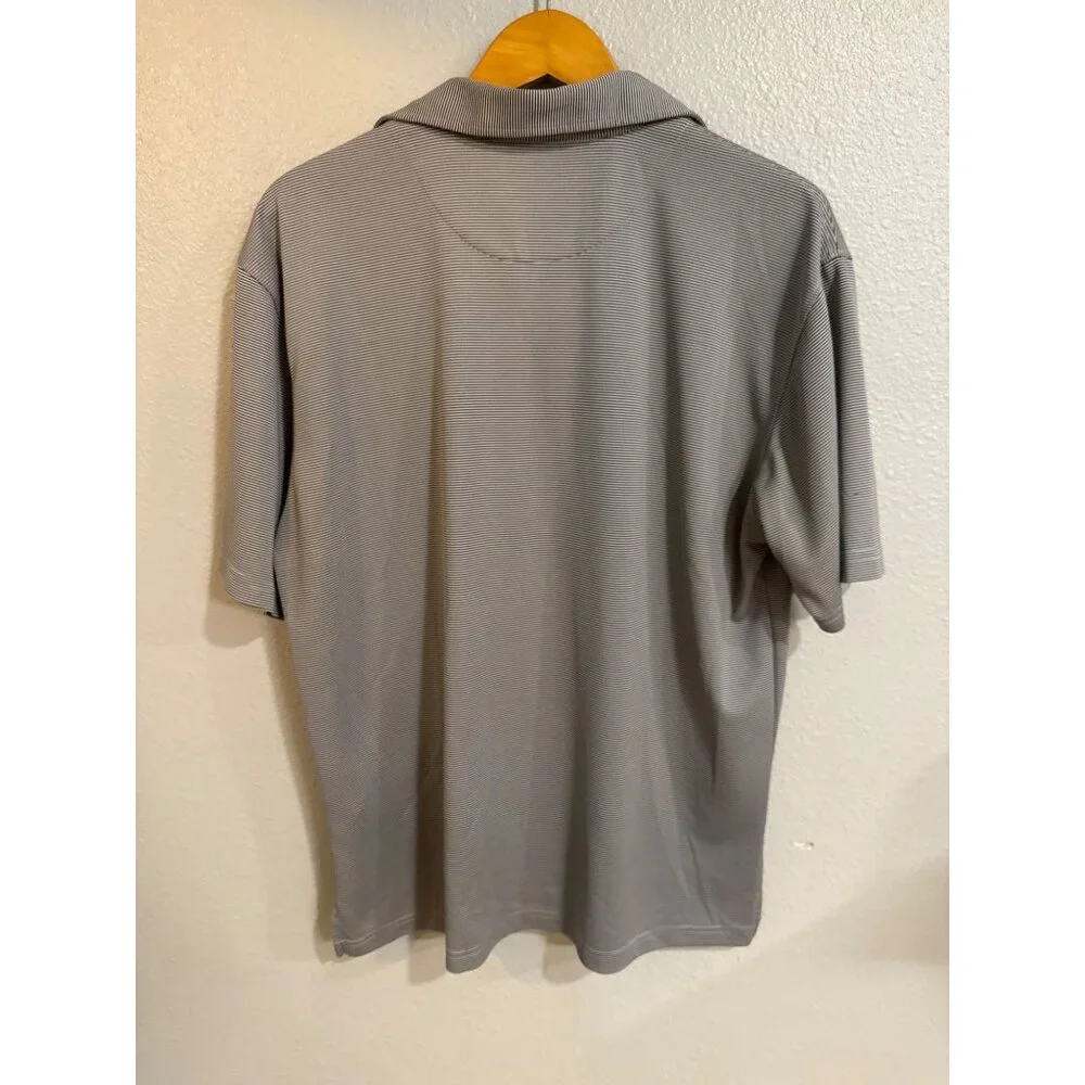 Horn Legend‎ Men's Gray Short Sleeve Polo size L Bamboo Charcoal